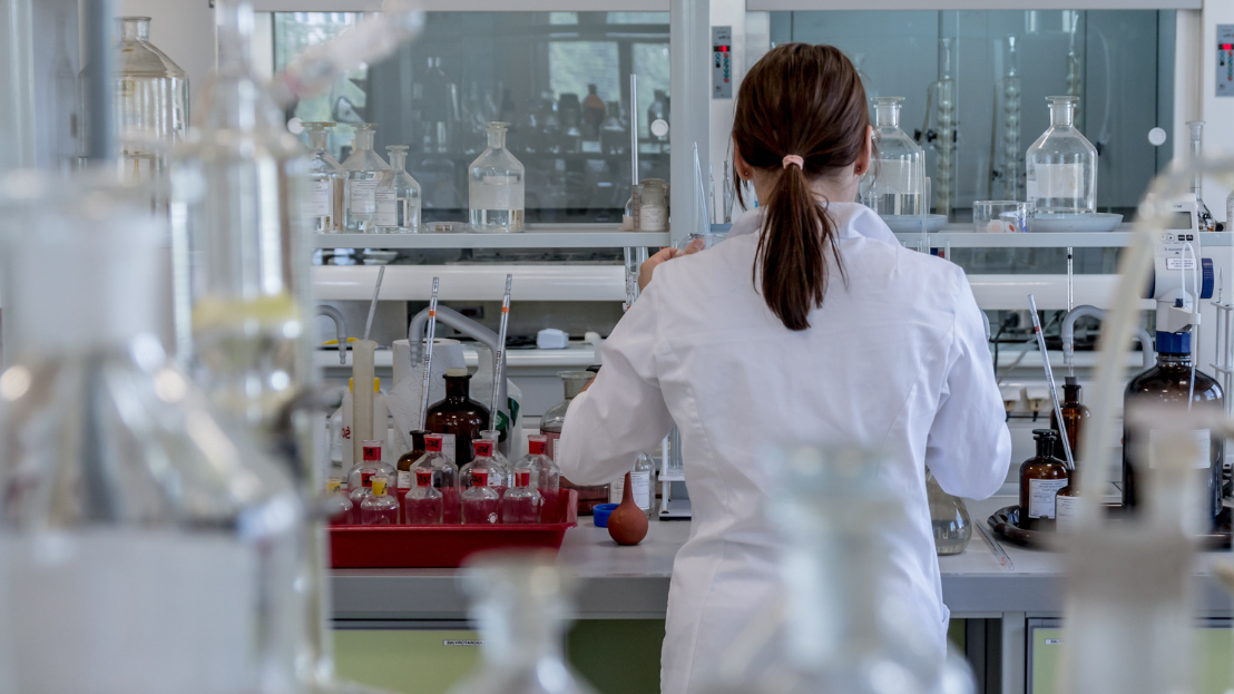 Female scientist working in a lab